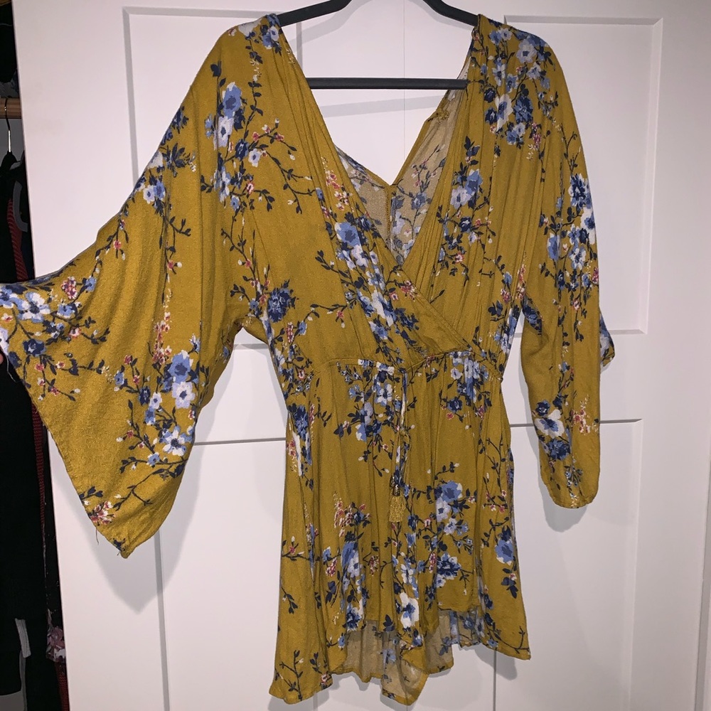 Lovestitch yellow floral romper